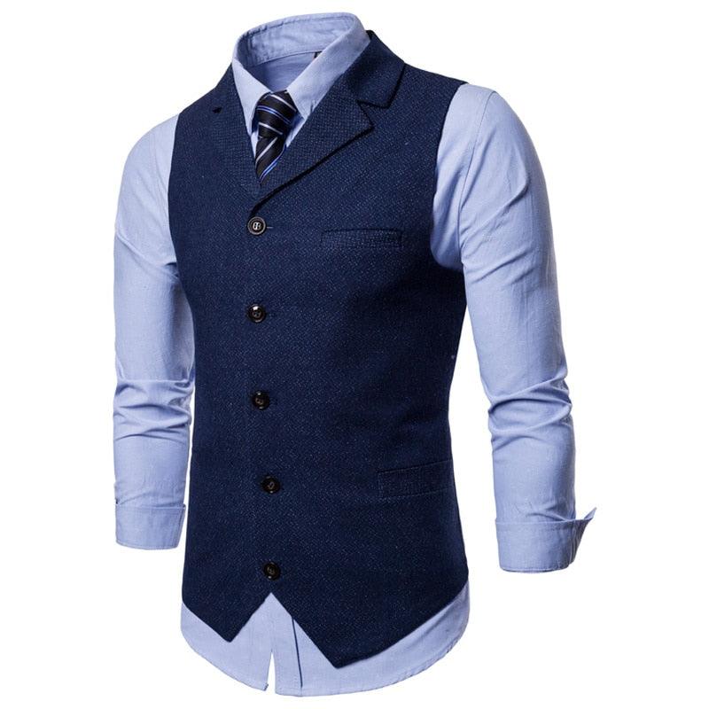 Trending Vest - Men Business Vest - Casual Waistcoat Formal Suit Gilet Vest (T3M)(T4G)