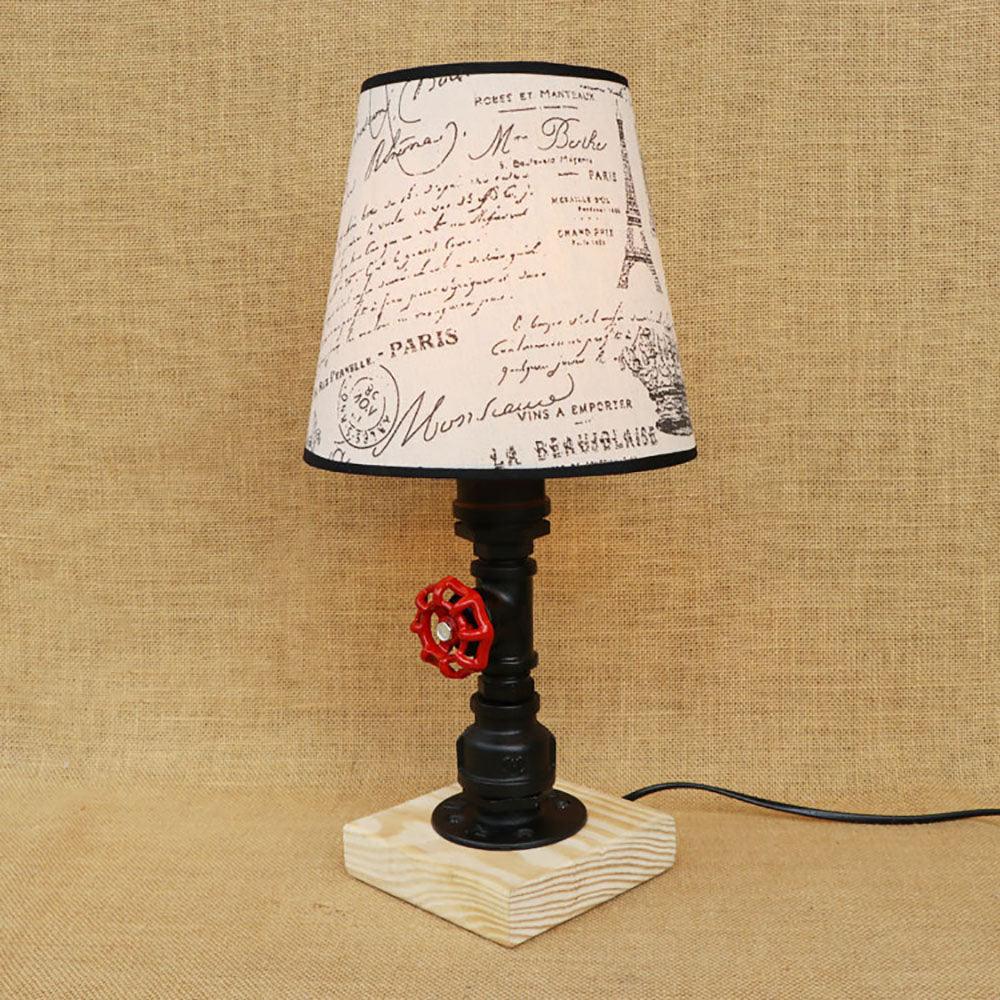 Vintage design retro black bedside steam punk fabric lampshade table lamp e27 / e26 lights (LL6)