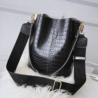 Great Leather Stone Pattern Crossbody Bags - New Shoulder Fashion Purses Bucket Bags (WH2)(WH4)(F43)
