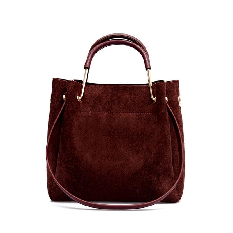 Amazing Vintage Leather Women's Tote Bags - Luxury Faux Suede Crossbody Bags (WH2)(WH4)