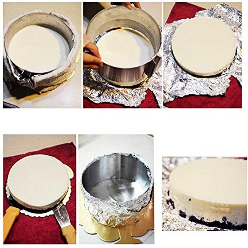 Stainless Steel Adjustable cake pan - Retractable Circle Mousse Ring Mould Baking Tool Set Cake Mold Bakeware (AK2)