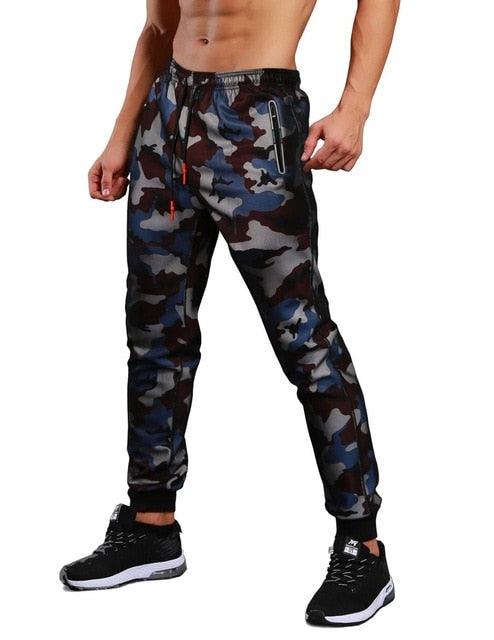 Great Zipper Pockets Men's Sport Jogger Pants - Quick Dry Running Sweatpants - Gym Fitness Trousers (1U101)(1U9)