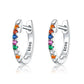 Great Authentic 925 Sterling Silver - 6 Color Small Circle Hoop Earrings (2JW3)(F81)