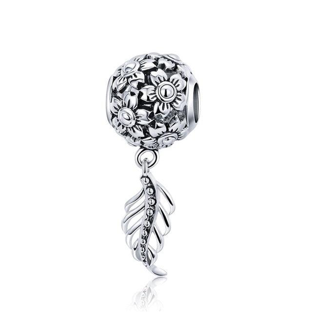 Great Real 925 Sterling Silver 20 Style Charms - Zircon Beads - Dangle Charm Jewelry Gift (D81)(6JW)