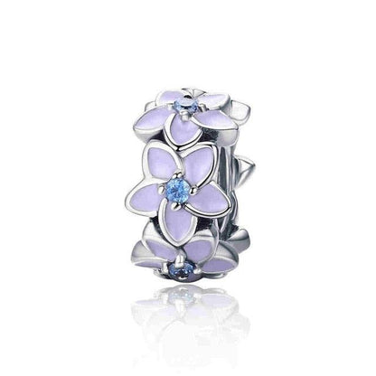 Stopper Spacer Beads - 100% 925 Sterling Silver Feather Round Charm - Jewelry Accessories (6JW)(F81)
