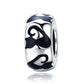 Stopper Spacer Beads - 100% 925 Sterling Silver Feather Round Charm - Jewelry Accessories (6JW)(F81)