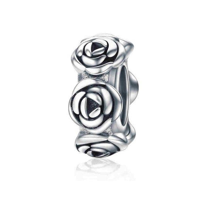 Stopper Spacer Beads - 100% 925 Sterling Silver Feather Round Charm - Jewelry Accessories (6JW)(F81)