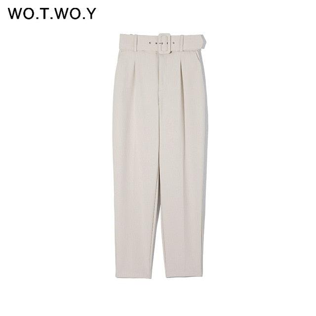 Elegant Formal High Waist Women Pants - Skinny Office Lady Pencil Pants - Ankle Length Women Trousers (BP)(BCD3)