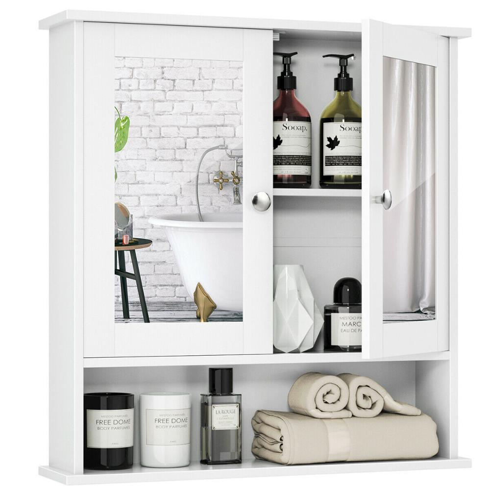 Wall Mount Mirror Cabinet Bathroom Medicine Cabinet Storage Organizer (FW5)(1U67)(B&5)(1U65)