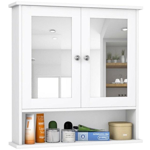 Wall Mount Mirror Cabinet Bathroom Medicine Cabinet Storage Organizer (FW5)(1U67)(B&5)(1U65)