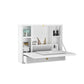 Wall Mounted Folding Laptop Desk Hideaway Storage with Drawer - Multi-function Computer Desks (1FW1)(FW5)(1U67)