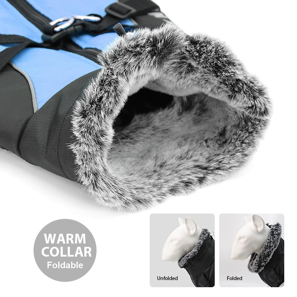 Warm Pet Clothes Winter Thicken Dog Coat Harness For Medium Large Dogs - Vest Waterproof (W1)