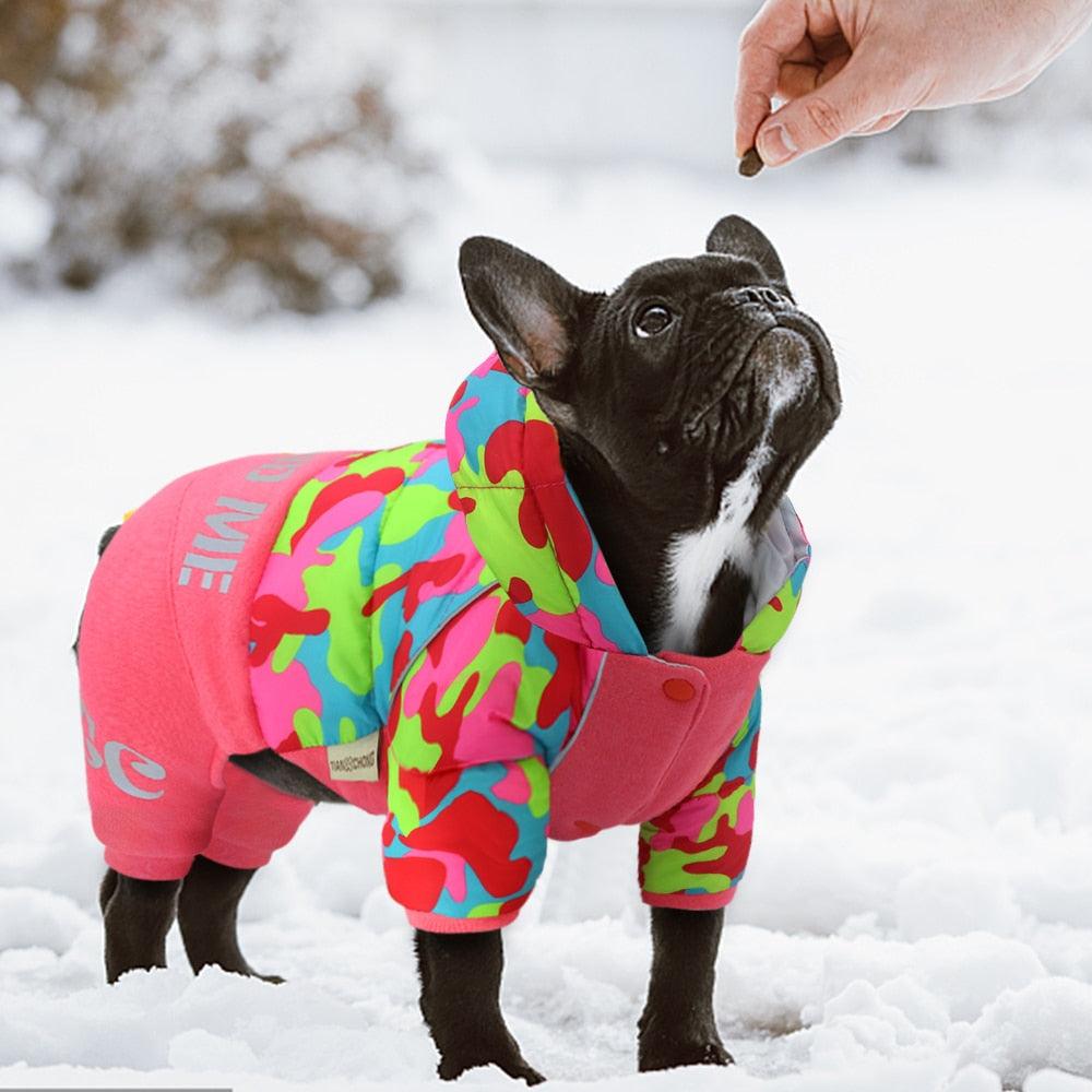 Great Warm Pet Dog Clothes - Winter Dog Jumpsuits - French Bulldog Dog Coat Jacket Pet Chihuahua Clothing (D69)(W5)(W1)(W2)