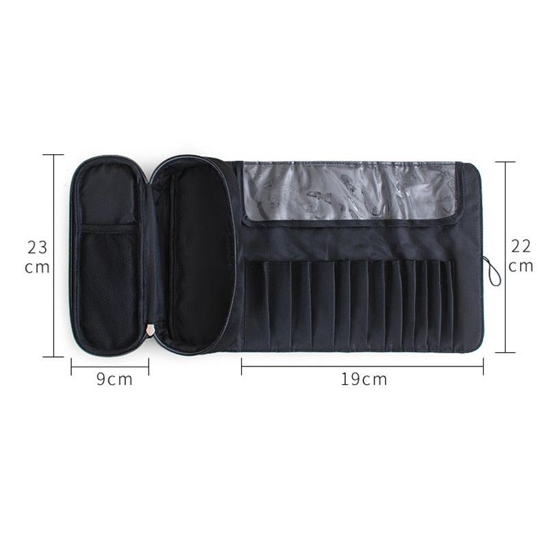 Waterproof Makeup Bags- Cosmetic Brush Storage Bag - New Black Multi Function Folding Organizer (1U79)