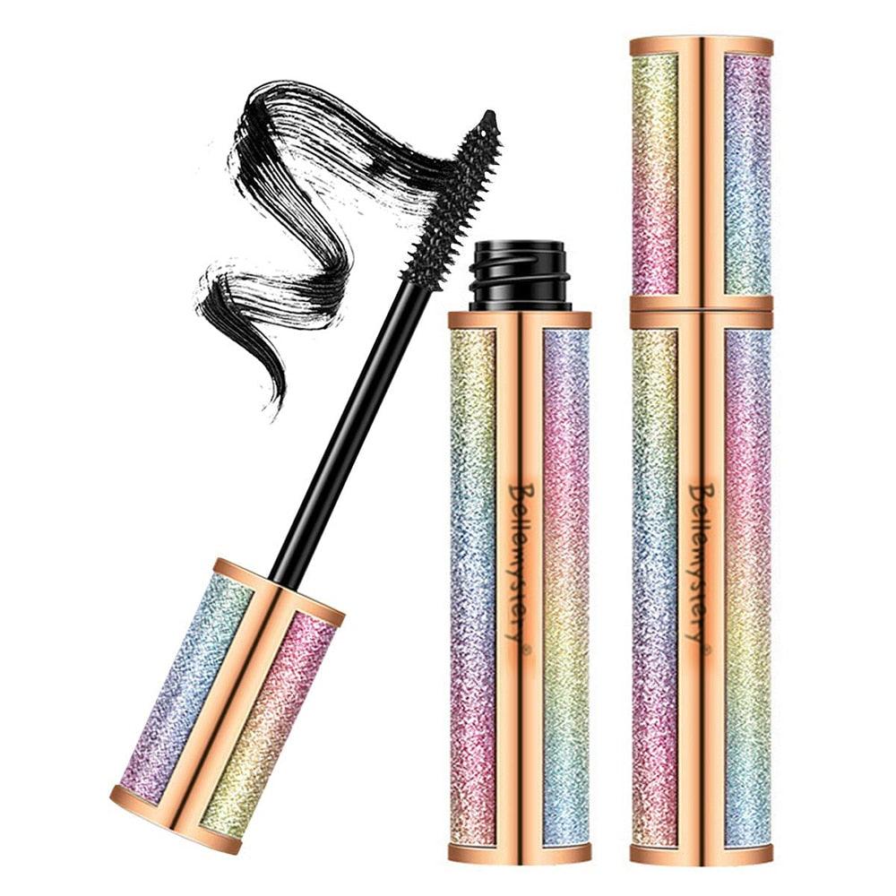 Waterproof Slender Mascara Eyeliner Set - Starry Sky Mascara 4D Silk Fiber Eyelash Long Thick Curling (D86)(M2)(M4)(1U86)