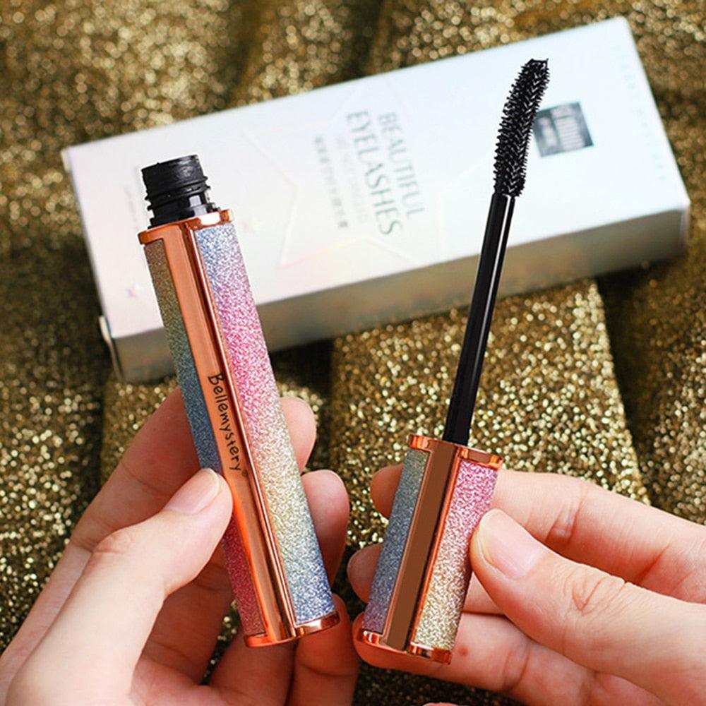 Waterproof Slender Mascara Eyeliner Set - Starry Sky Mascara 4D Silk Fiber Eyelash Long Thick Curling (D86)(M2)(M4)(1U86)