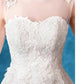 Gorgeous Wedding Dresses - Princess White Ivory Cathedral Train Sleeveless Dress - Neck A Line Lace Bridal Gowns (WSO1)