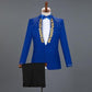 Diamond Suit - Men Wedding Groom Tuxedo Suits - Men's Stand Collar Prom Stage Suits (F8)(T1M)(F10)