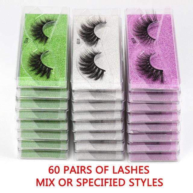 Eyelashes 20/30/40/100pcs 3d Mink Lashes Natural Mink Eyelashes Wholesale False Eyelashes Makeup (M2)