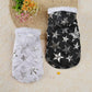 Winter Dog Clothes - Pet Sliver Stars Printed Coat - For Small Dogs Warm Down Jacket Hoodies Clothing (2U69)