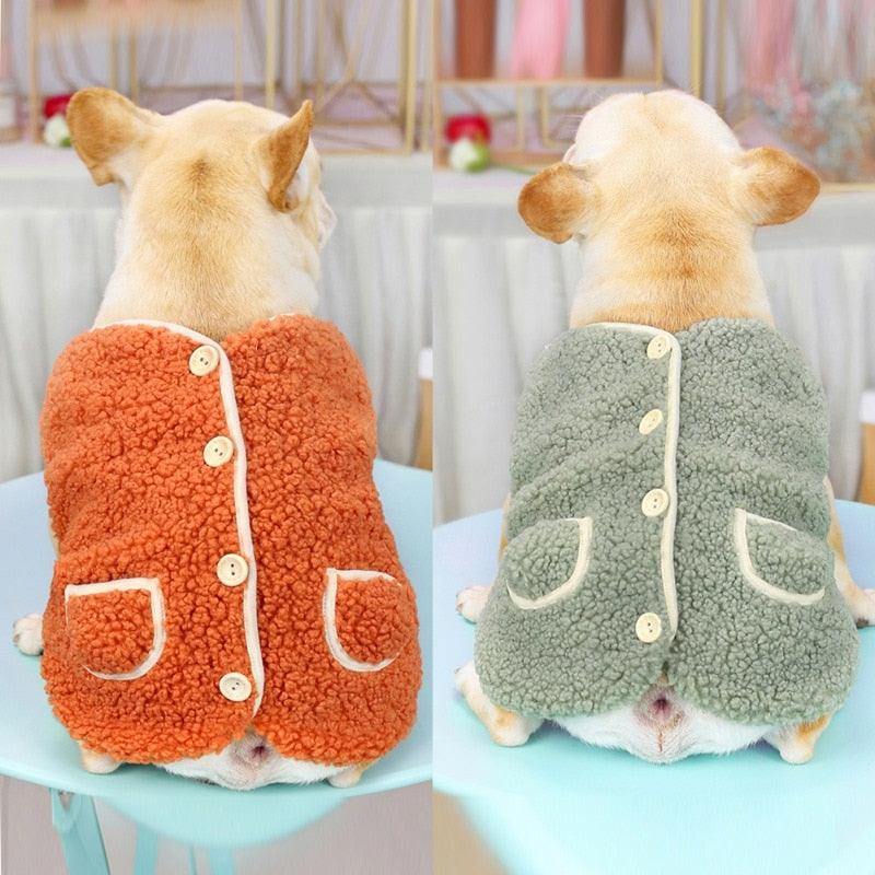 Winter Dog Clothes Warm Fleece Puppy Vest Chihuahua Button Coat - Pet Clothing Jacket (2U69)