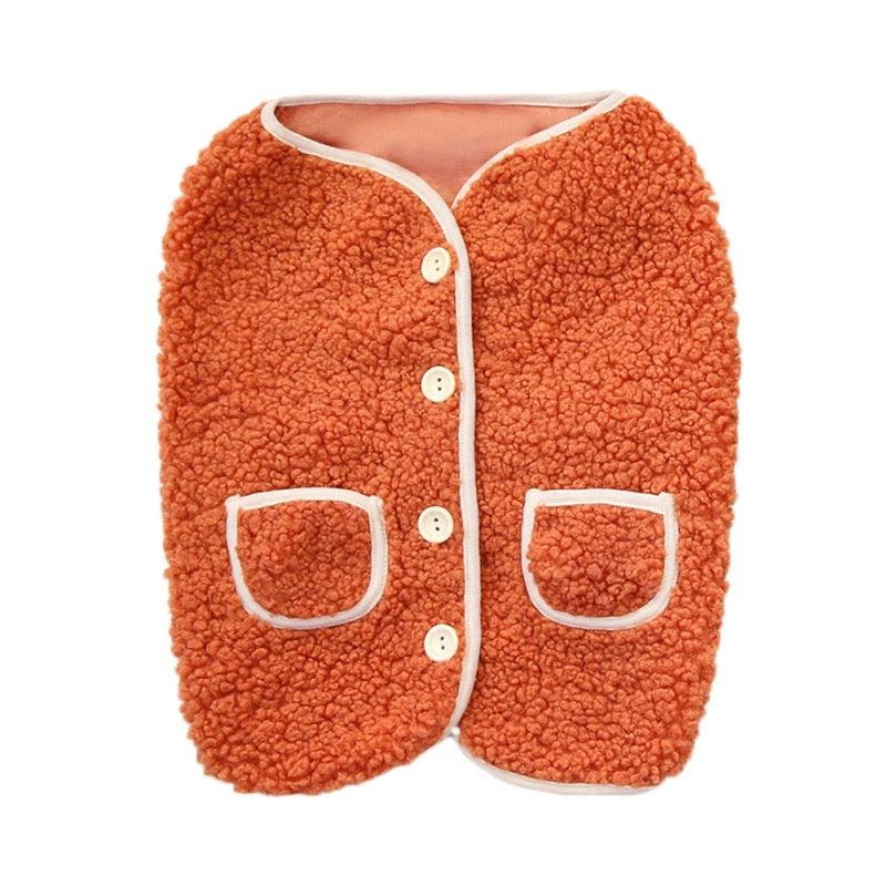 Winter Dog Clothes Warm Fleece Puppy Vest Chihuahua Button Coat - Pet Clothing Jacket (2U69)