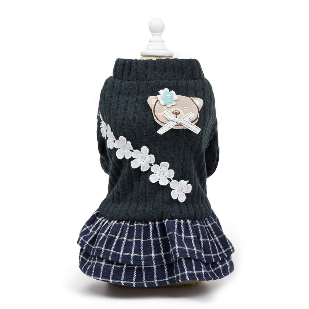 Winter Dog Clothes -Warm Woolen Dog Skirt -Autumn Dog Princess Dress For Puppy Pet Cat Sweater (D69)(W3)(W4)(W7)