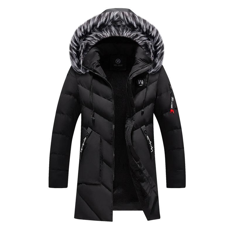 Trending Winter Jackets - Men Fur Warm Thick Cotton Multi-pocket Hooded Casual Coats (TM4)(F100)