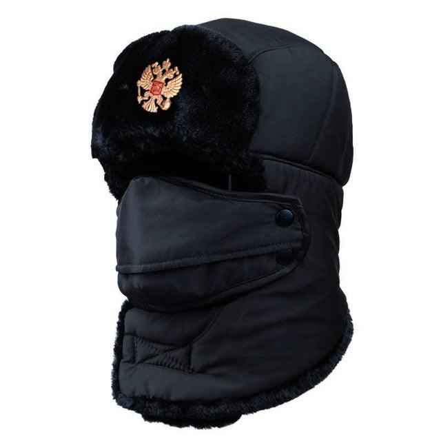 Winter Warm Earflap Bomber Hats Caps Scarf - Russian Trapper Thermal Hat Trooper Earflap (MA8)