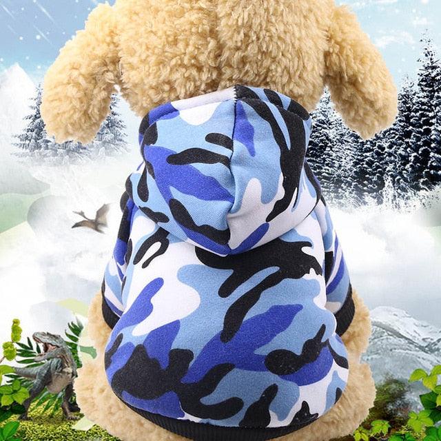 Winter Warm Pet Dog Clothes - Soft Cotton Four-legs Hoodies Outfit - For Small Dogs Teddy Clothing Coat (D69)(W2)(W4)