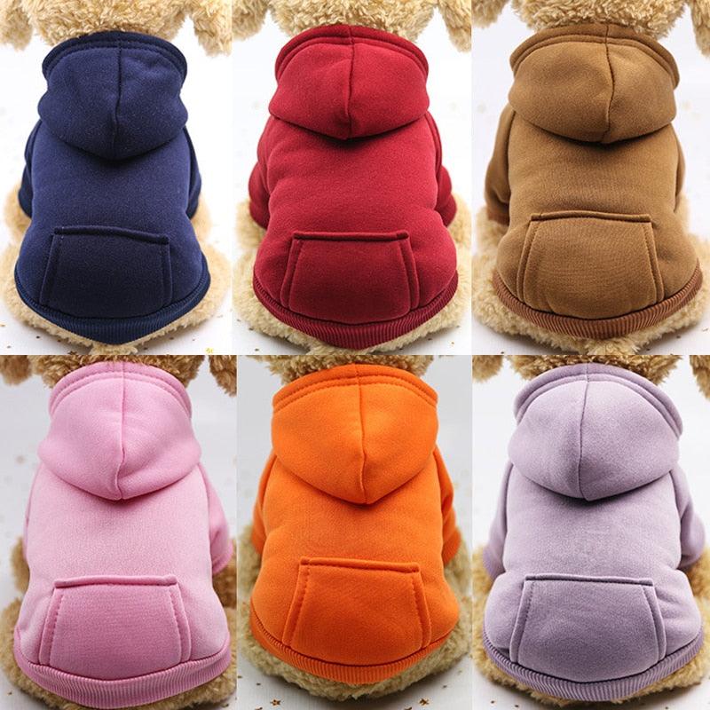 Winter Warm Pet Dog Clothes - Soft Cotton Four-legs Hoodies Outfit - For Small Dogs Teddy Clothing Coat (D69)(W2)(W4)