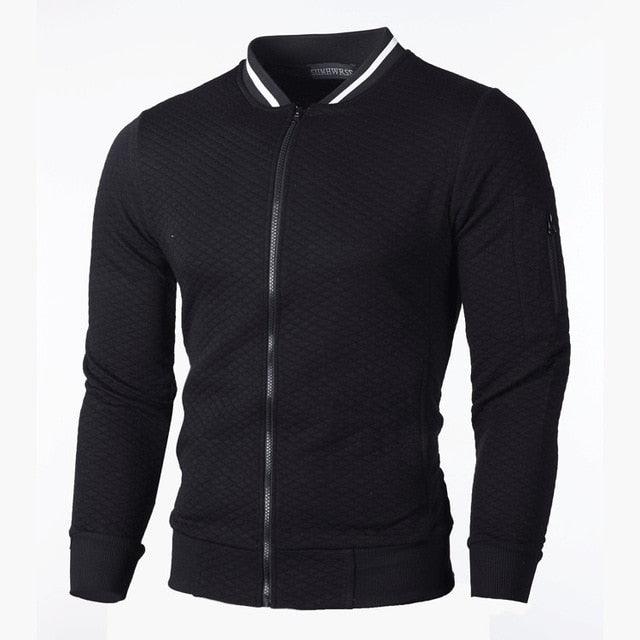 Winter Streetwear Men Jacket - Zipper Slim Fit Outwear Coat - Casual Male Clothing (2U100)