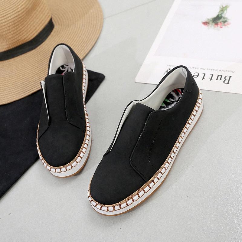 Woman Fashion Snake Pattern Footwear - Women Loafers Ladies Autumn Classic Flats Slip On Shoes (3U40)