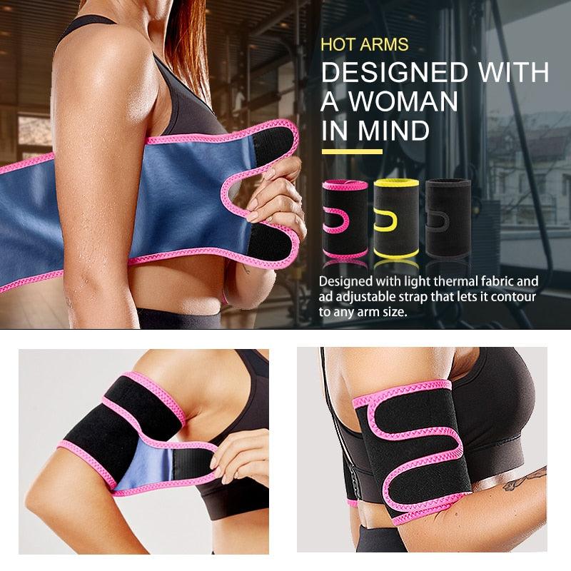 Great Women Arm Shapers Trimmers Sauna Sweat Bands Arm Slimmer Trainer Anti Cellulite Weight Fat Reducer Loss Workout Body Shaper(FH)(FHW1)(1U31)(1U24)