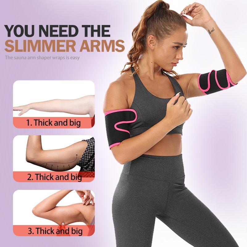 Great Women Arm Shapers Trimmers Sauna Sweat Bands Arm Slimmer Trainer Anti Cellulite Weight Fat Reducer Loss Workout Body Shaper(FH)(FHW1)(1U31)(1U24)