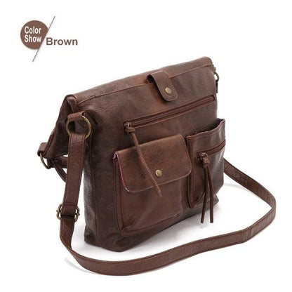 Women Bags Shoulder Bag - Pu Leather Handbags - Crossbody Fold Over Fashion High Quality (D43)(WH4)(WH2)