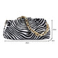 Cute Women Cloud Chain Shoulder Bags - Zebra Cow Animal Pattern Evening Party Handbag (3U43)