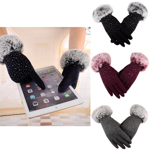 Women's Fashion Gloves - Unisex Winter Warm Casual Gloves - Solid Color (3U87)