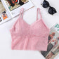 Fashion Women Wireless Bra - Padded Bralettes - Deep V Lace Camisole - Embroidery Floral Tank Top (3U6)