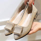 Women Golden Buckle Flat Shoes - Loafers Ballet Flats Bling Bling Shoes (SH3)(FS)(WO1)(WO2)(WO4)