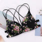 Beautiful Women Flower Printed Bras - Cross Beauty Back Front Buckle Wireless Bralettes - Sexy Comfort Push Up Bras 1pc (1U27)