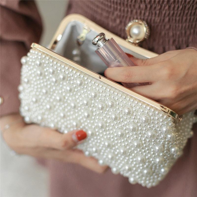 Gorgeous Women High Quality Luxury Crystal Evening Clutch Bag - Elegant Clutch Handbag (D43)(WH1)(WH6)