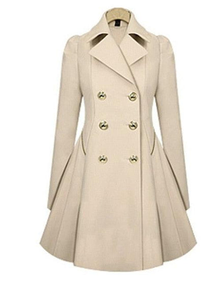 Gorgeous Women Jackets Vintage Female Solid Coats - Fashion Spring Autumn Outwears - Women's Double Breasted Jacket (TB8B)(TB8A)(TP3)