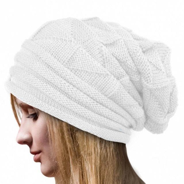 Women Knitted Wool Hat - Autumn Winter Wool Knit Beanie - Fashion Woolen Hats (2U87)