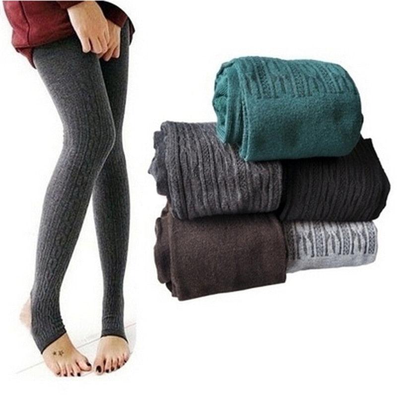 Women Lady Fashion Winter Warm Trend Knitting Tight - High Elastic Super Slim Women's Skinny Tights (3U31)