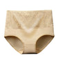 Great Women's Lingerie - High Waist Cotton Jacquard Briefs - Plus Size - Solid Color Breathable Underwear (1U28)
