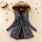 Beautiful Women Long Faux Fur winter Coats - Sleeve Hooded Neck Zipper Button Coat - Plus Size - Casual Warm Female Outwear (4U23)(4U20)