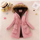 Beautiful Women Long Faux Fur winter Coats - Sleeve Hooded Neck Zipper Button Coat - Plus Size - Casual Warm Female Outwear (4U23)(4U20)