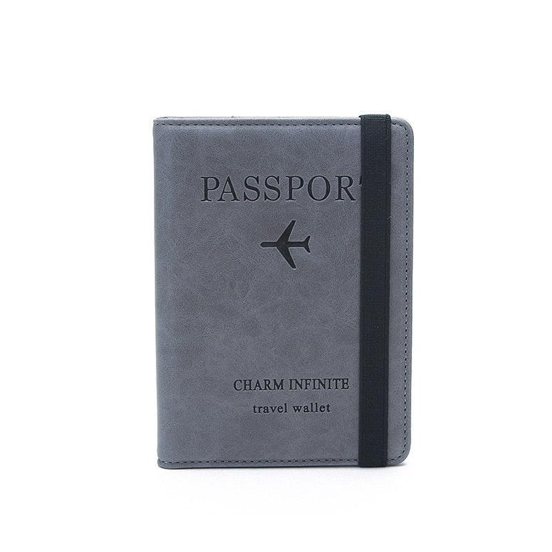 Vintage Business Passport Covers Holder - Multi-Function ID Bank Card PU Leather Wallet Case - Travel Accessories (D79)(LT8)