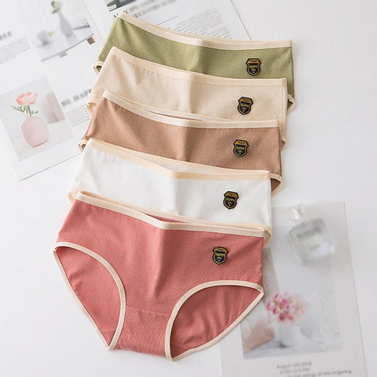 Cute Women's Panties - Seamless Comfort Briefs Underwear - Lingerie Mid Waist (3U28)